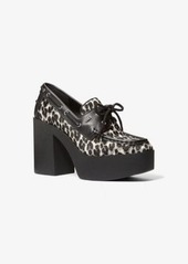 Michael Kors Cameron Leopard Print Calf Hair Platform Loafer