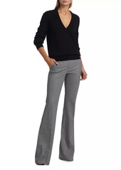 Michael Kors Cashmere Ruched-Sleeve Sweater