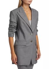 Michael Kors Cate Wool Ruched Blazer