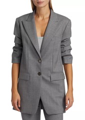Michael Kors Cate Wool Ruched Blazer