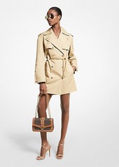 Michael Kors Chain Trim Cotton Trench Coat