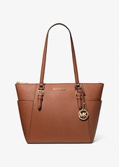 Michael Kors Charlotte Large Saffiano Leather Top-Zip Tote Bag