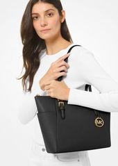 Michael Kors Charlotte Large Saffiano Leather Top-Zip Tote Bag