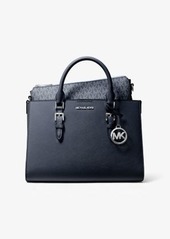 Michael Kors Charlotte Medium Saffiano Leather 2-in-1 Satchel Bag