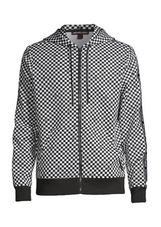 Michael Kors Checkerboard Zip-Up Hoodie