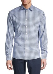 Michael Kors Checkered Stretch-Fit Shirt