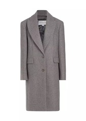 Michael Kors Chesterfield Single-Breasted Wool Coat