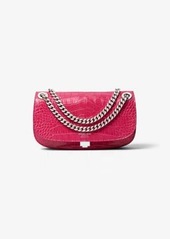 Michael Kors Christie Mini Crocodile Embossed Leather Envelope Bag