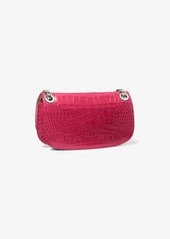 Michael Kors Christie Mini Crocodile Embossed Leather Envelope Bag