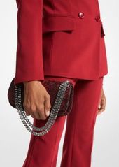 Michael Kors Christie Mini Python Embossed Leather Envelope Bag