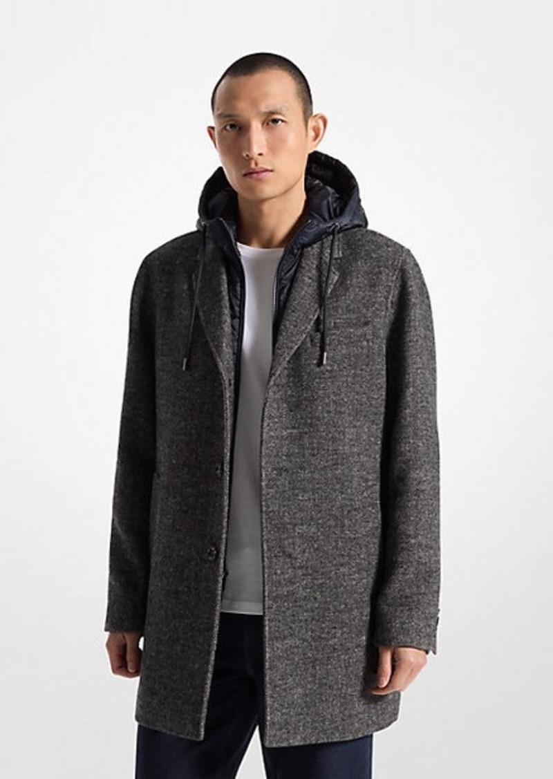 Michael Kors Coatbridge 2-in-1 Herringbone Wool Blend Coat