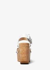 Michael Kors Colby Leather Wedge Sandal