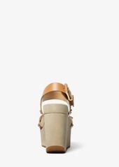 Michael Kors Colby Leather Wedge Sandal