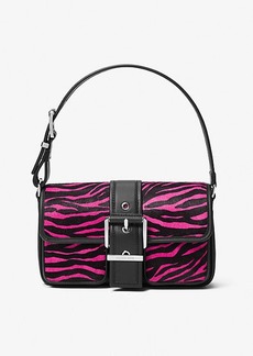 Michael Kors Colby Medium Zebra Print Calf Hair Shoulder Bag