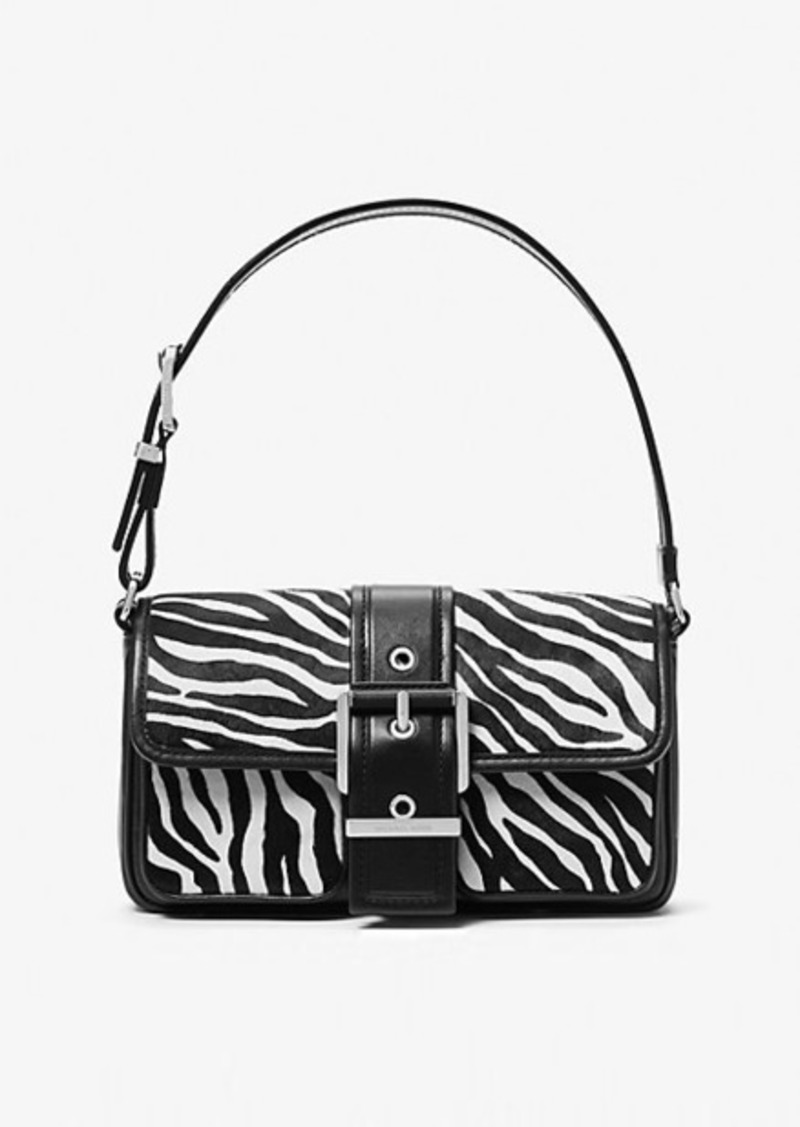 Michael Kors Colby Medium Zebra Print Calf Hair Shoulder Bag
