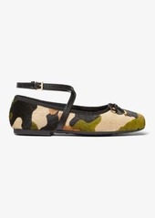 Michael Kors Collette Camouflage Print Calf Hair Ballet Flat