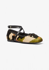 Michael Kors Collette Camouflage Print Calf Hair Ballet Flat