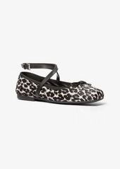 Michael Kors Collette Leopard Print Calf Hair Ballet Flat