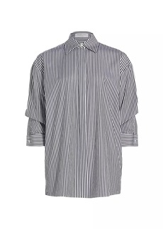 Michael Kors Contrast Stripe Button-Up Shirt