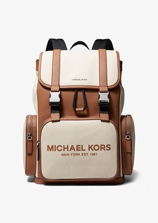 Michael Kors Cooper Two-Tone Canvas Backpack