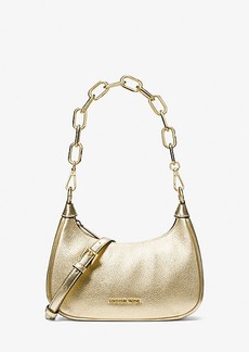 Michael Kors Cora Medium Metallic Leather Shoulder Bag