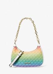 Michael Kors Cora Medium Rainbow Logo Shoulder Bag