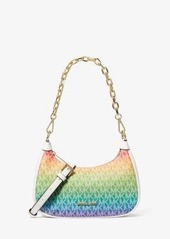 Michael Kors Cora Medium Rainbow Logo Shoulder Bag