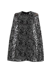 Michael Kors Corded Lace Cape Dress