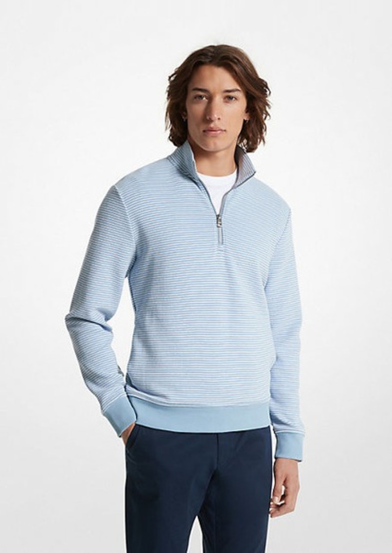 Michael Kors Cotton Blend Half-Zip Sweater