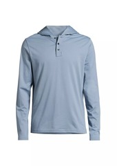 Michael Kors Cotton-Blend Henley Hoodie