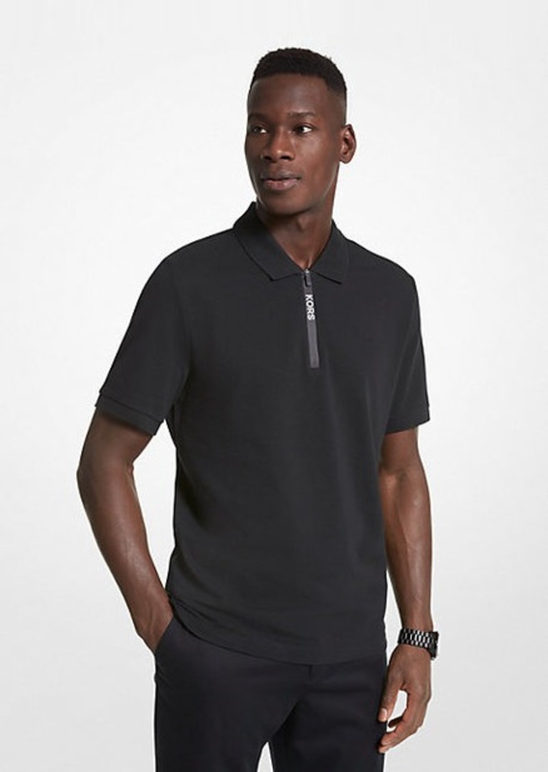 Michael Kors Cotton Half-Zip Polo Shirt