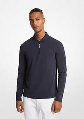 Michael Kors Cotton Long-Sleeve Polo Shirt