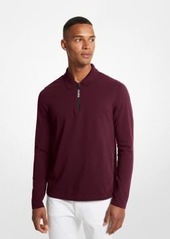 Michael Kors Cotton Long-Sleeve Polo Shirt