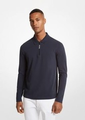 Michael Kors Cotton Long-Sleeve Polo Shirt