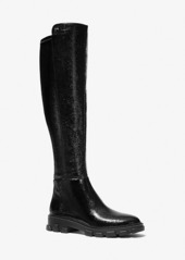 Michael Kors Crackled Faux Patent Leather Boot