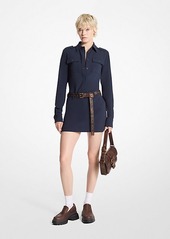 Michael Kors Crepe Utility Shirt