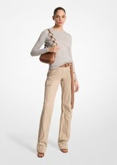 Michael Kors Crushed Cotton Gabardine Cargo Trousers