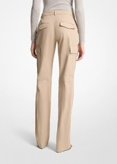 Michael Kors Crushed Cotton Gabardine Cargo Trousers