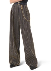 Michael Kors Crystal Pinstripe Wide-Leg Pants