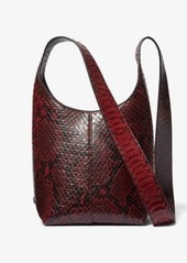 Michael Kors Dede Mini Python Embossed Leather Hobo Bag
