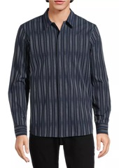 Michael Kors Dobby Striped Long-Sleeve Shirt