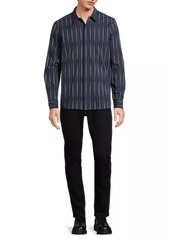 Michael Kors Dobby Striped Long-Sleeve Shirt