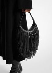 Michael Kors Dyan Small Fringed Leather Shoulder Bag