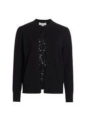 Michael Kors Eco Cashmere Embellished Cardigan Top