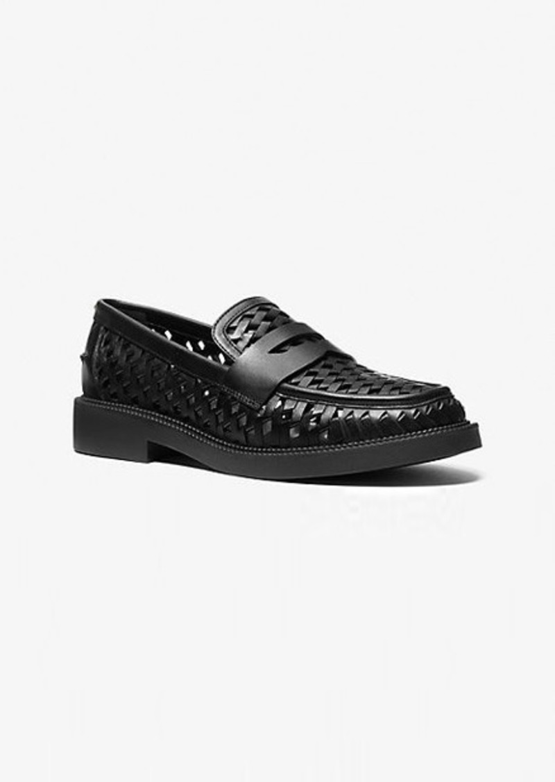 Michael Kors Eden Hand-Woven Leather Loafer