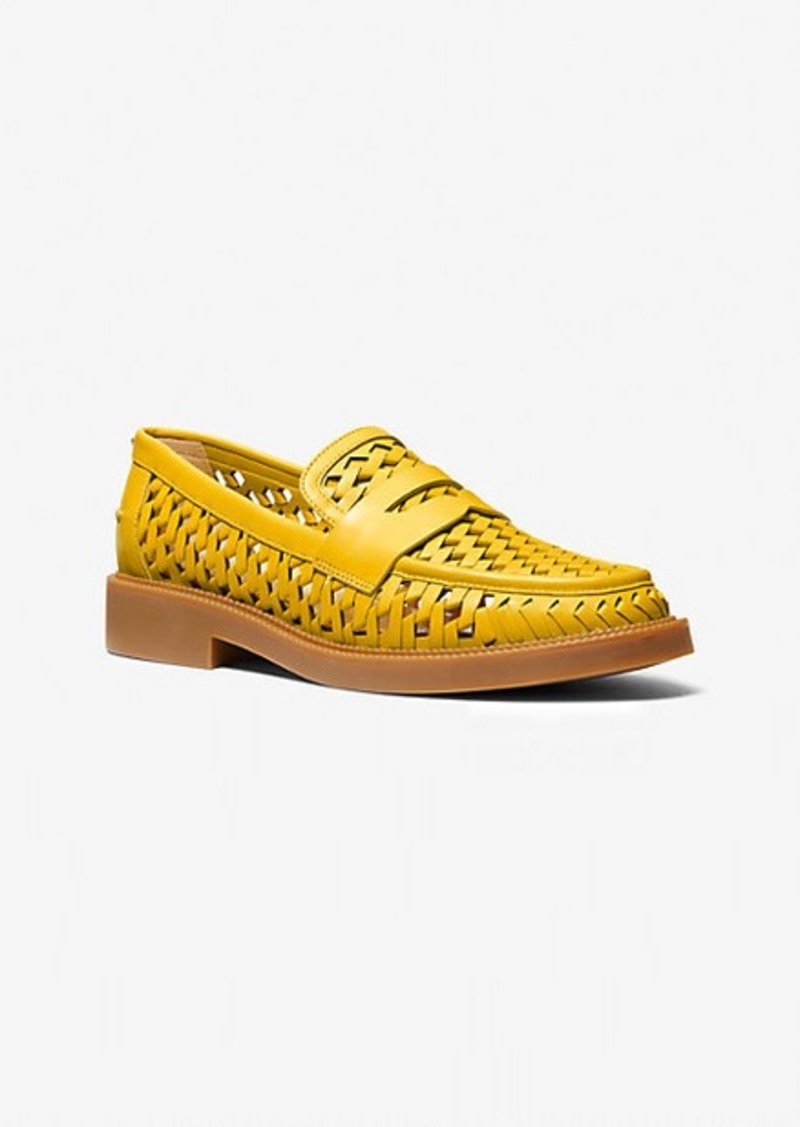 Michael Kors Eden Hand-Woven Leather Loafer