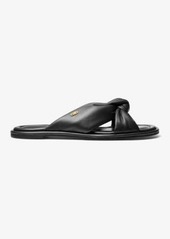 Michael Kors Elena Leather Slide Sandal