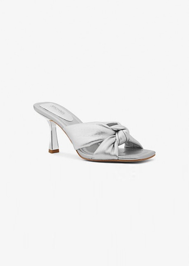 Michael Kors Elena Metallic Leather Sandal