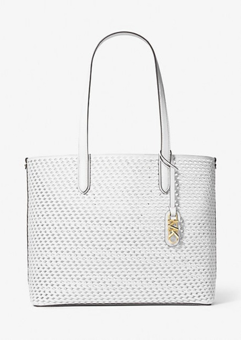 Michael Kors Eliza Extra-Large Hand-Woven Leather Tote Bag