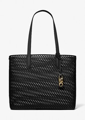 Michael Kors Eliza Extra-Large Hand-Woven Leather Tote Bag